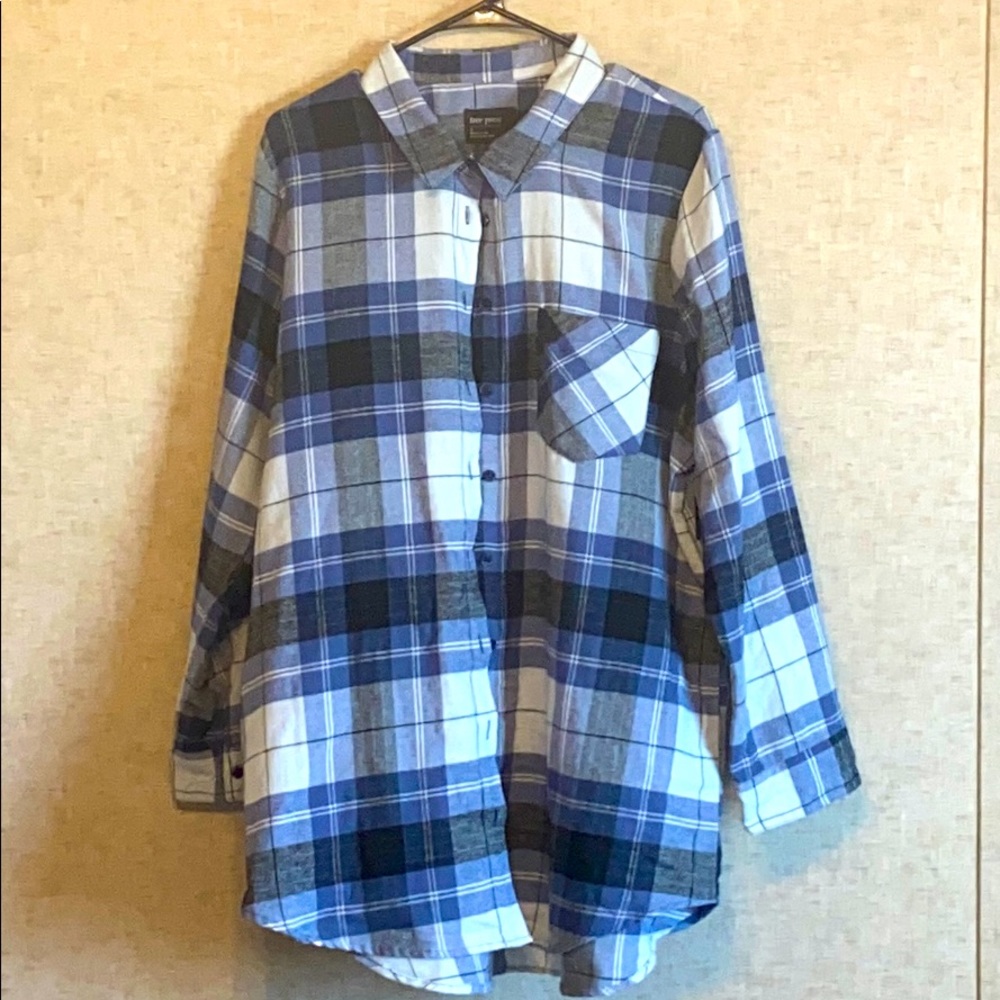 Blue button down